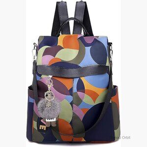 Anti-Theft Backpack Purse, Water-Resistant Daypack with Hidden Zipper